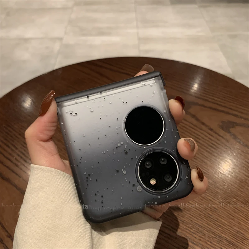 满天星渐变石墨灰华为p50pocket手机壳适用pocketS折叠屏pocket2