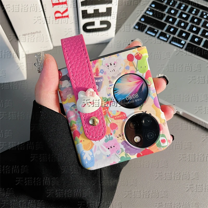 可爱卡通适华为pocket2手机壳折叠屏p50pocket s宝盒vivoxflip