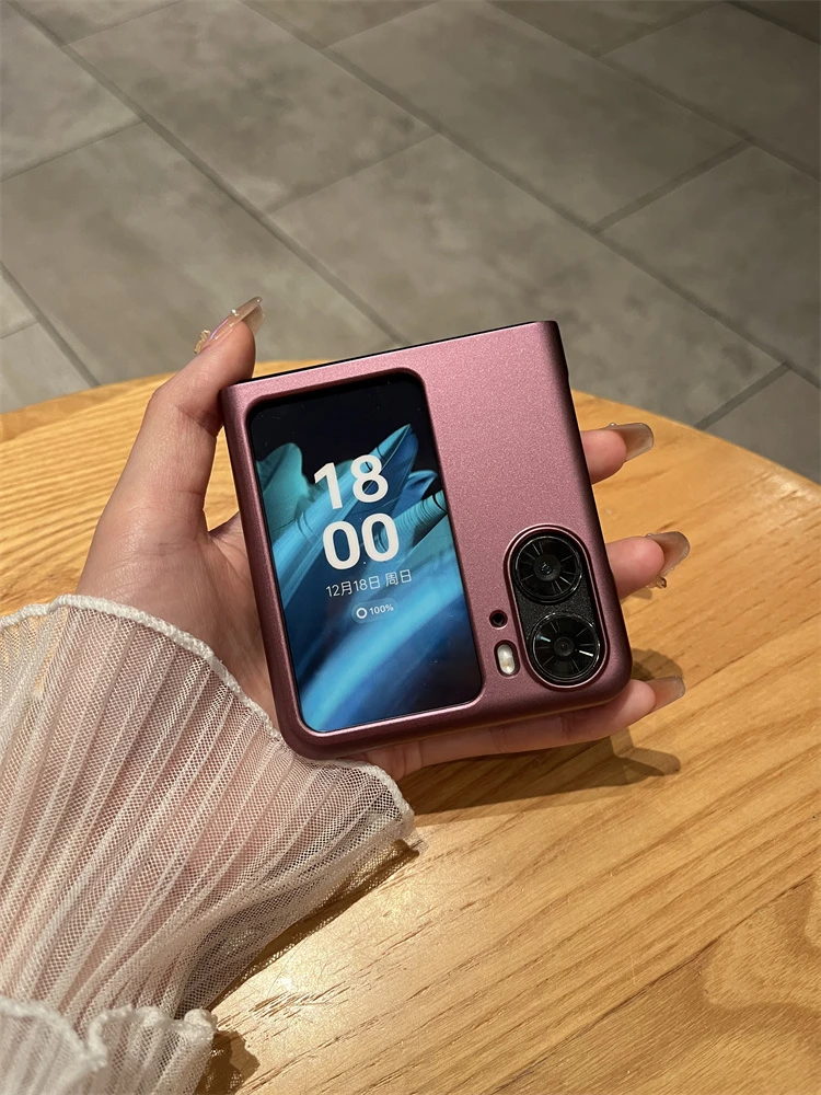 适用oppofindn3flip手机壳超薄防摔保护套n2flip电镀华为pocket2