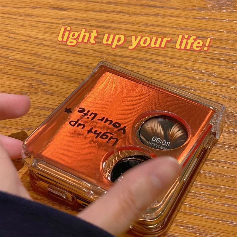 橙色keepitup华为P50Pocket手机保护壳摺叠屏Pocket S保护套宝盒