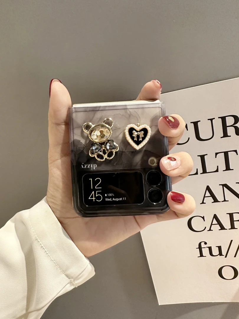 适用三星zflip4手机壳折叠款w23flip心系天下新款手机套3超薄硅胶