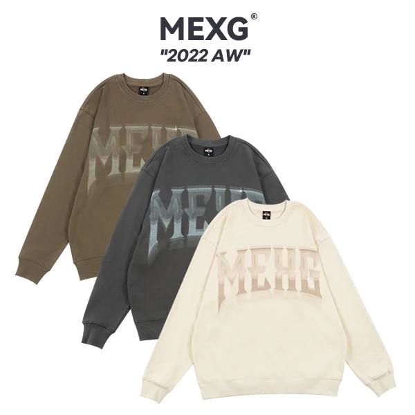 MEXG370g未知系列大logo秋冬圆领微阔长袖潮卫衣男女同款0014