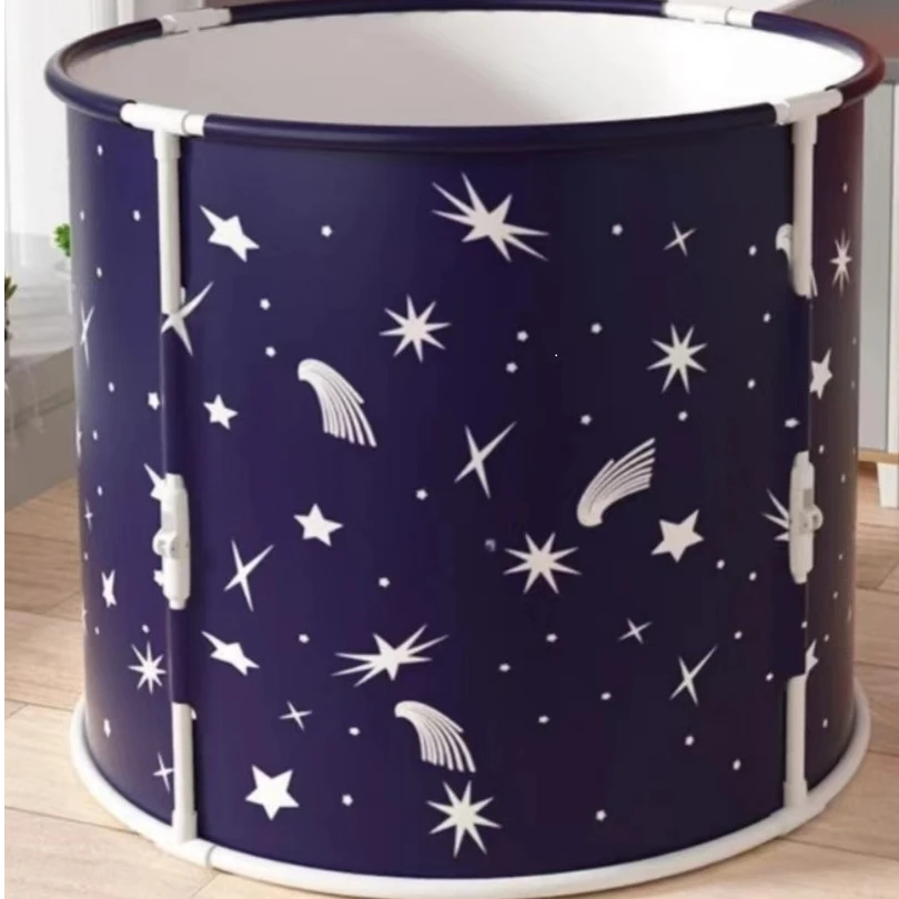 一键折叠浴桶泡澡桶大人家用加厚可折叠免安装浴桶圆形