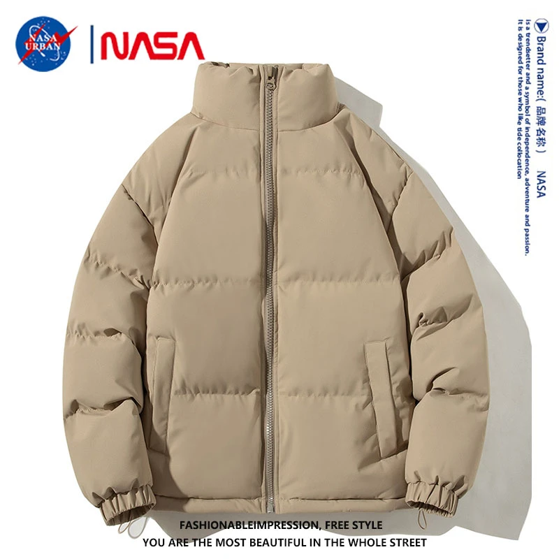 NASA URBAN冬季新款加厚休闲百搭情侣款棉衣潮牌保暖宽松立领棉服