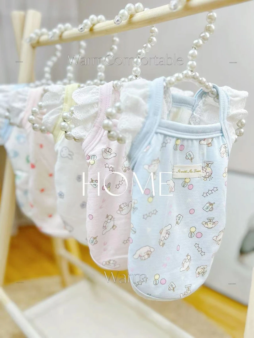 飞袖居家服冬季加绒可爱飞袖荷叶边保暖衣服宠物衣服犬猫通用