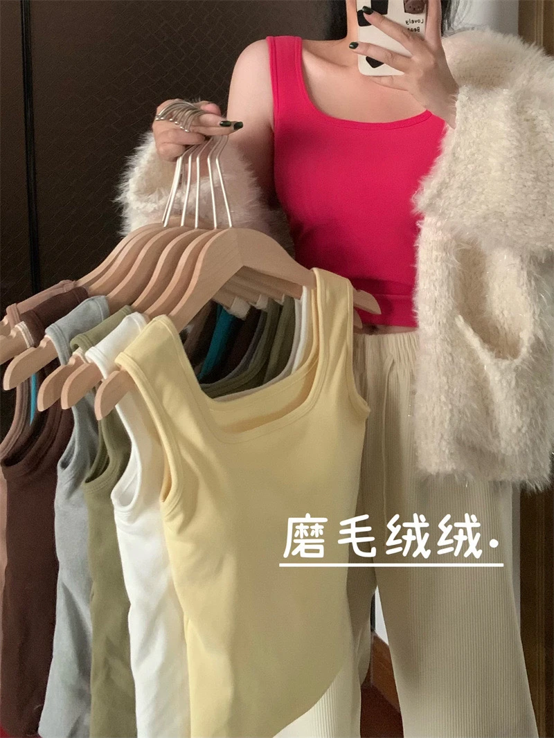 多巴胺美背内衣带胸垫内搭小吊带背心女夏季2025新款短款上衣外穿