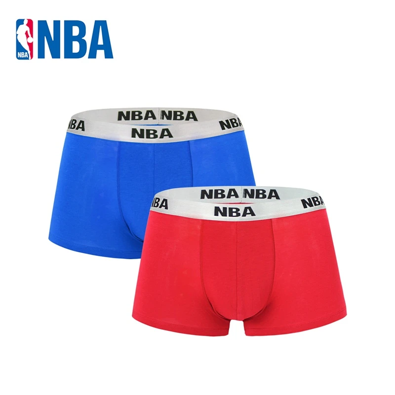 NBA内裤男生平角短裤青少年运动型四角裤头透气舒适底裤棉裆裤衩