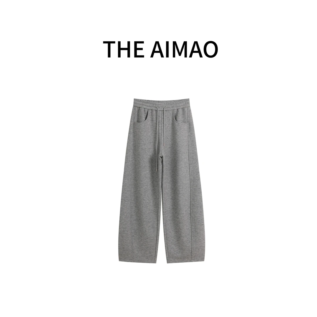 【THEAIMAO】“0°可穿”加厚保暖莱赛尔羊毛混纺松紧腰茧型裤XYX81186