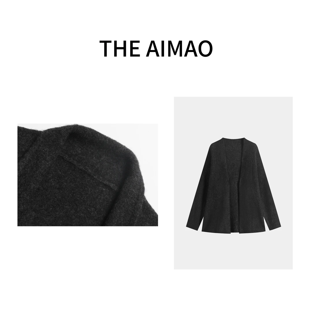 【THE AIMAO】“藏地软黄金牦牛绒”宽松慵懒中长开衫外套XYX80877