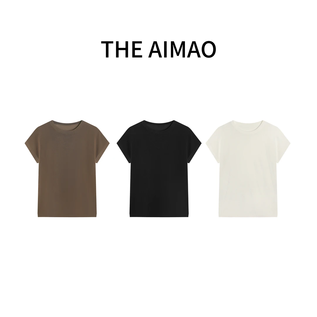 【THE AIMAO】‘百搭纸片人’休闲纯色夏季女时尚百搭T恤XYX80577