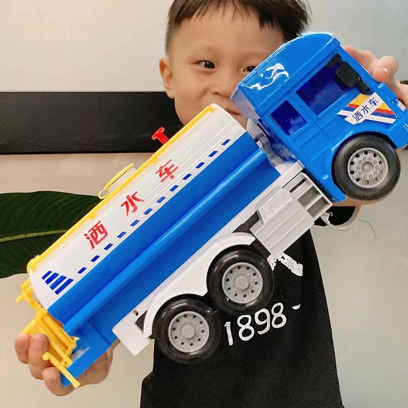 【粉丝拍下送电池】宝乐星大号洒水车带灯光故事可喷水