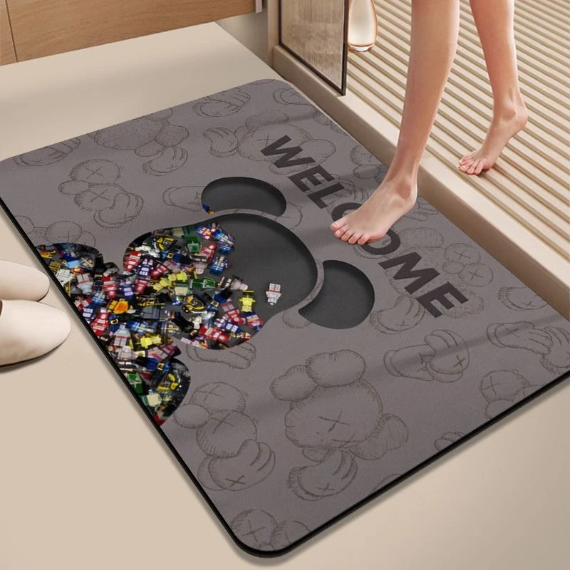 潮牌浴室防滑地垫卫生间门口脚垫吸水防滑垫软硅藻泥速干门口地垫