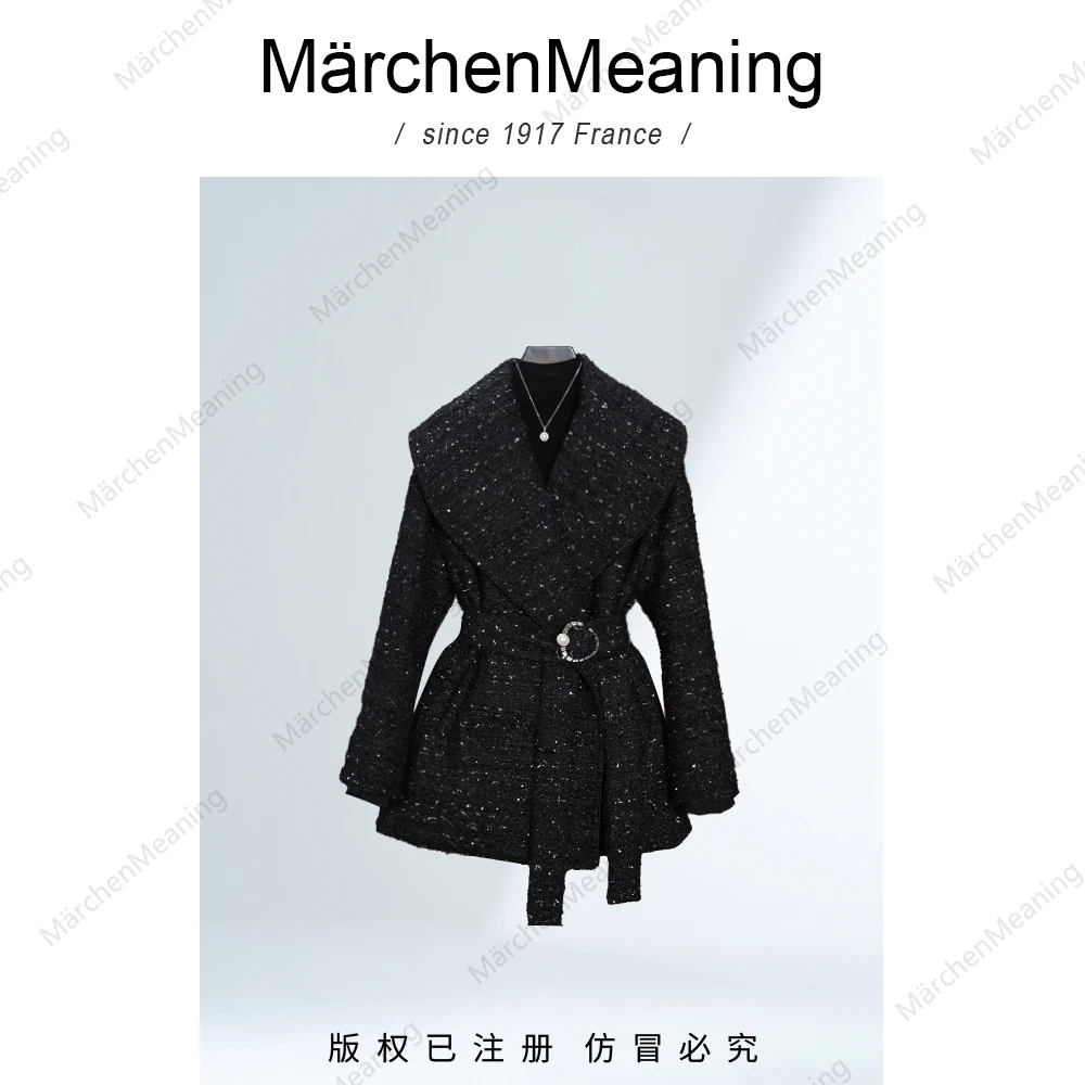 MärchenMeaning小香风羊毛鹅绒服高级定制轻奢显瘦外套wy