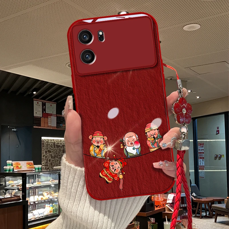 适用于oppoK10鞭炮财神金漆玻璃财神全包手机壳简约玻璃壳女
