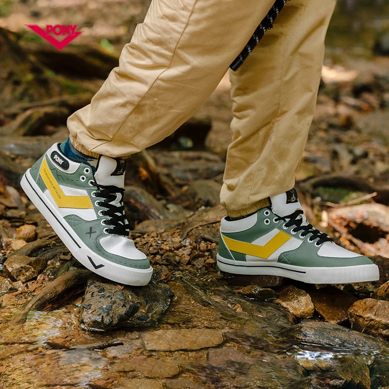 PONY波尼官方 Atop低帮滑板鞋时尚百搭复古系绳休闲鞋24M1AT16