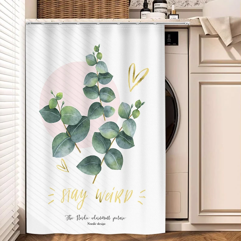 洗衣机防晒帘遮阳防晒遮光帘推拉式遮挡布滑轨式鞋柜遮丑拉帘