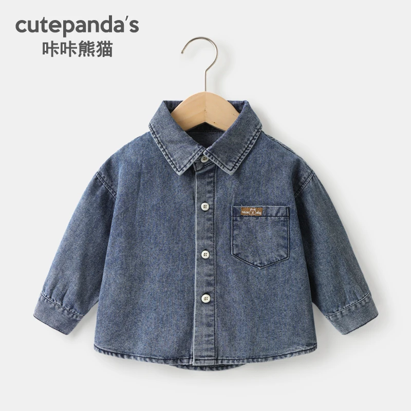 【现货】婴儿衣服长袖衬衫春装春秋儿童男童衬衣小童韩版上衣Y8626