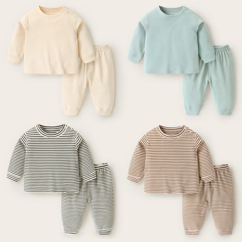 【现货】婴儿德绒无骨家居服套装冬装秋冬儿童睡衣两件套Y8257
