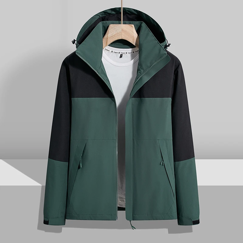 户外冲锋衣男春秋防风防水透气2025新款情侣单层外套旅行登山服女