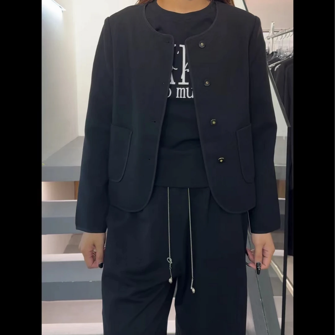 王姐专属-2024秋季新品韩版宽松圆领休闲外套【R-2119】