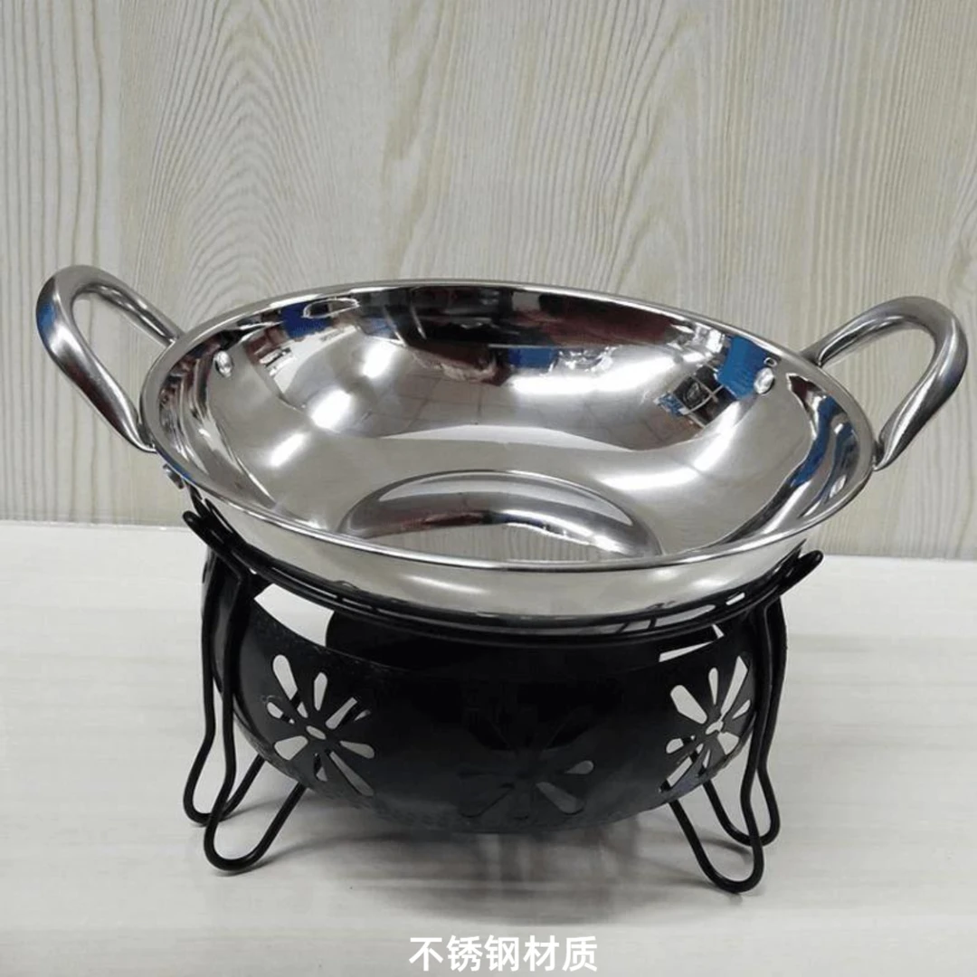 饭店商用酒精炉小火锅酒店锅仔固液体酒精锅小火锅干锅家用