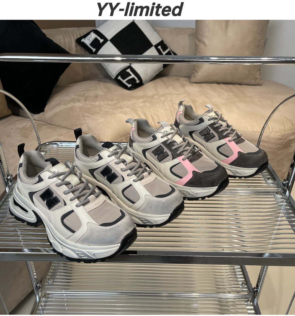 姚姚严选新款N字老爹鞋女ins时尚百搭运动鞋厚底老爹鞋5658-1