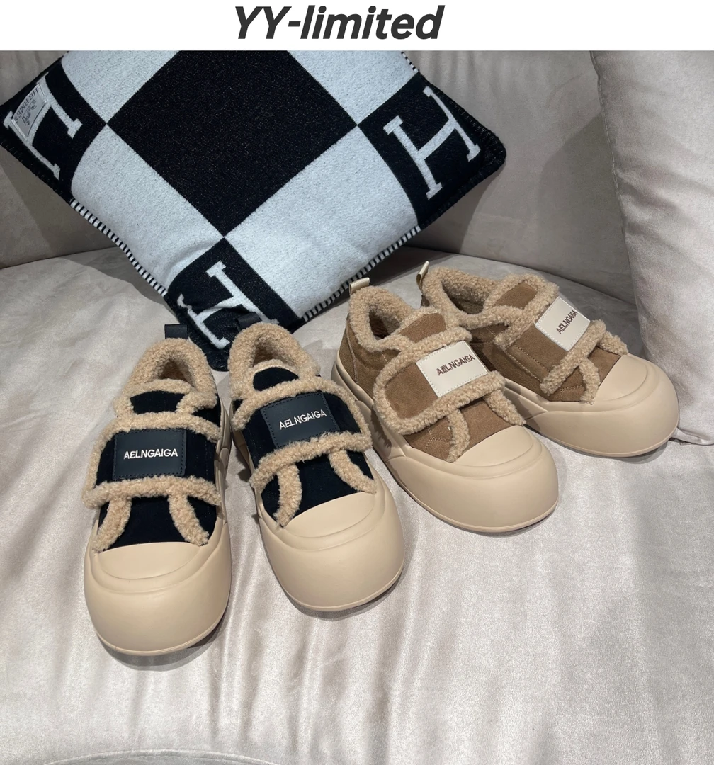 姚姚严选2024新款ins圆头防滑时尚百搭短靴圆头雪地靴2024-1