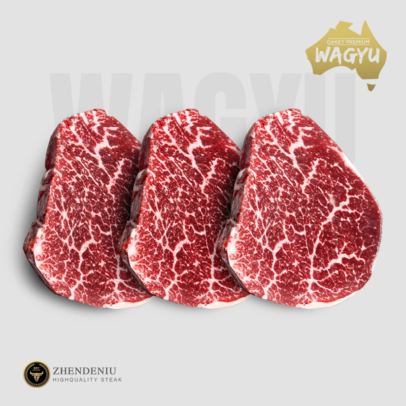 臻的牛【M8-9金和牛菲力 · 切片】澳洲558谷饲原切精品牛排1kg（6片）