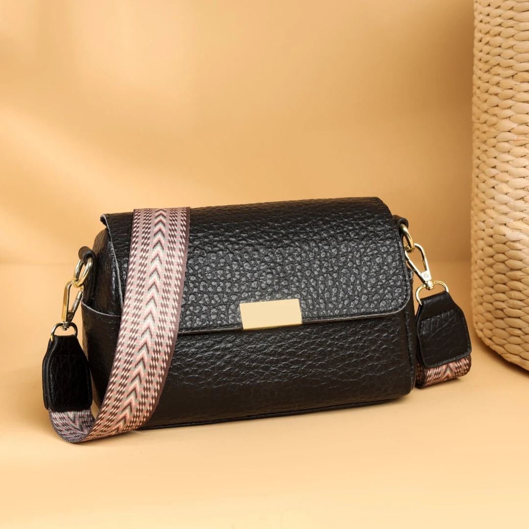 N77头层牛皮高级感轻奢2023新款斜挎包女士软皮小方包时尚百搭