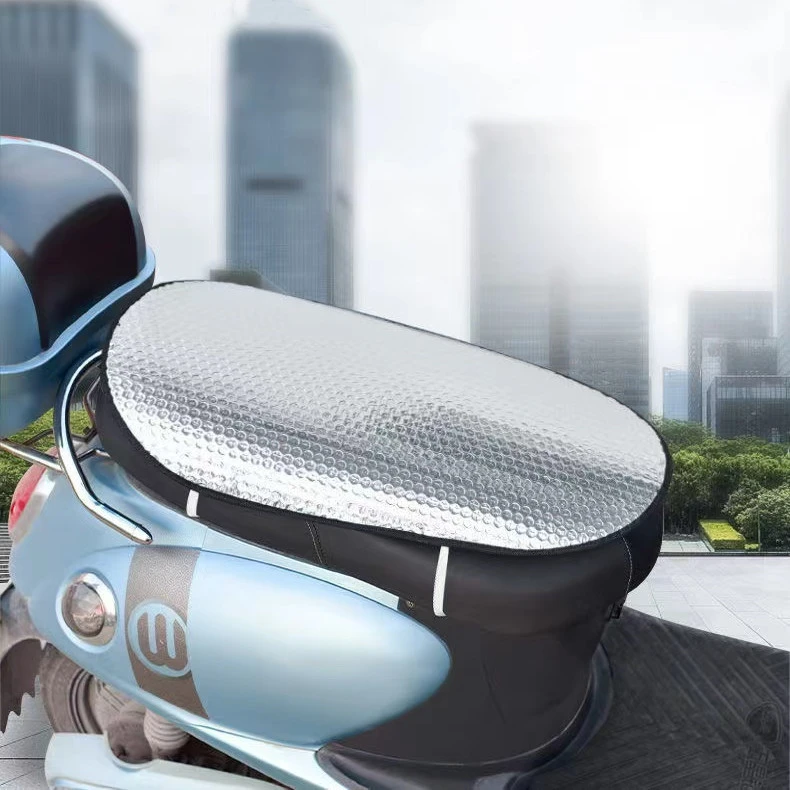 摩托车座套隔热垫电动车坐垫电瓶车座垫防水反光铝箔膜隔热垫