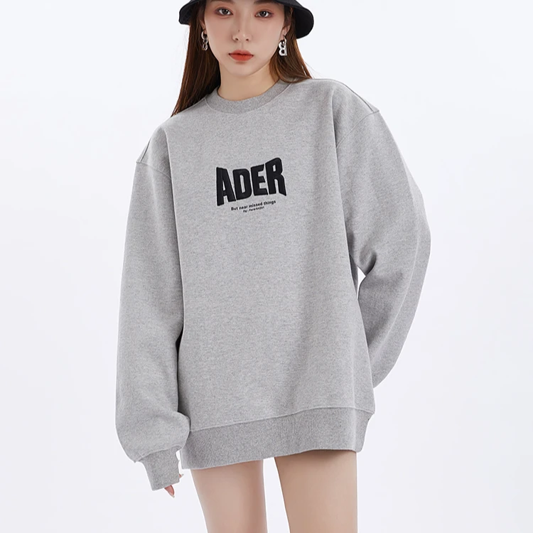 1609-潮牌 字母刺绣卫衣 小众设计师款 高克重男女同款 经典舒适