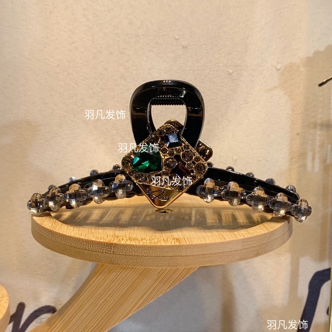 YF2255韩版发饰秋冬新款十一公分气质轻奢时尚百搭复古重工大抓夹