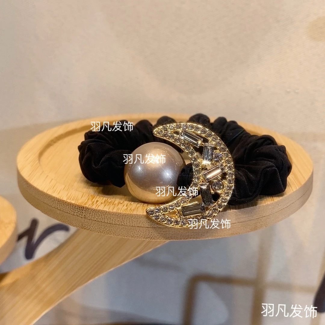 羽凡2098韩版发绳新款月牙气质轻奢时尚可爱百搭简约精致弹力头绳