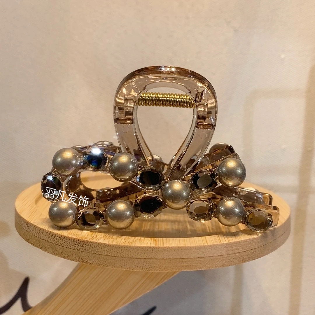 羽凡韩版发饰新款交叉8公分轻奢气质时尚百搭精致优雅大抓夹发夹