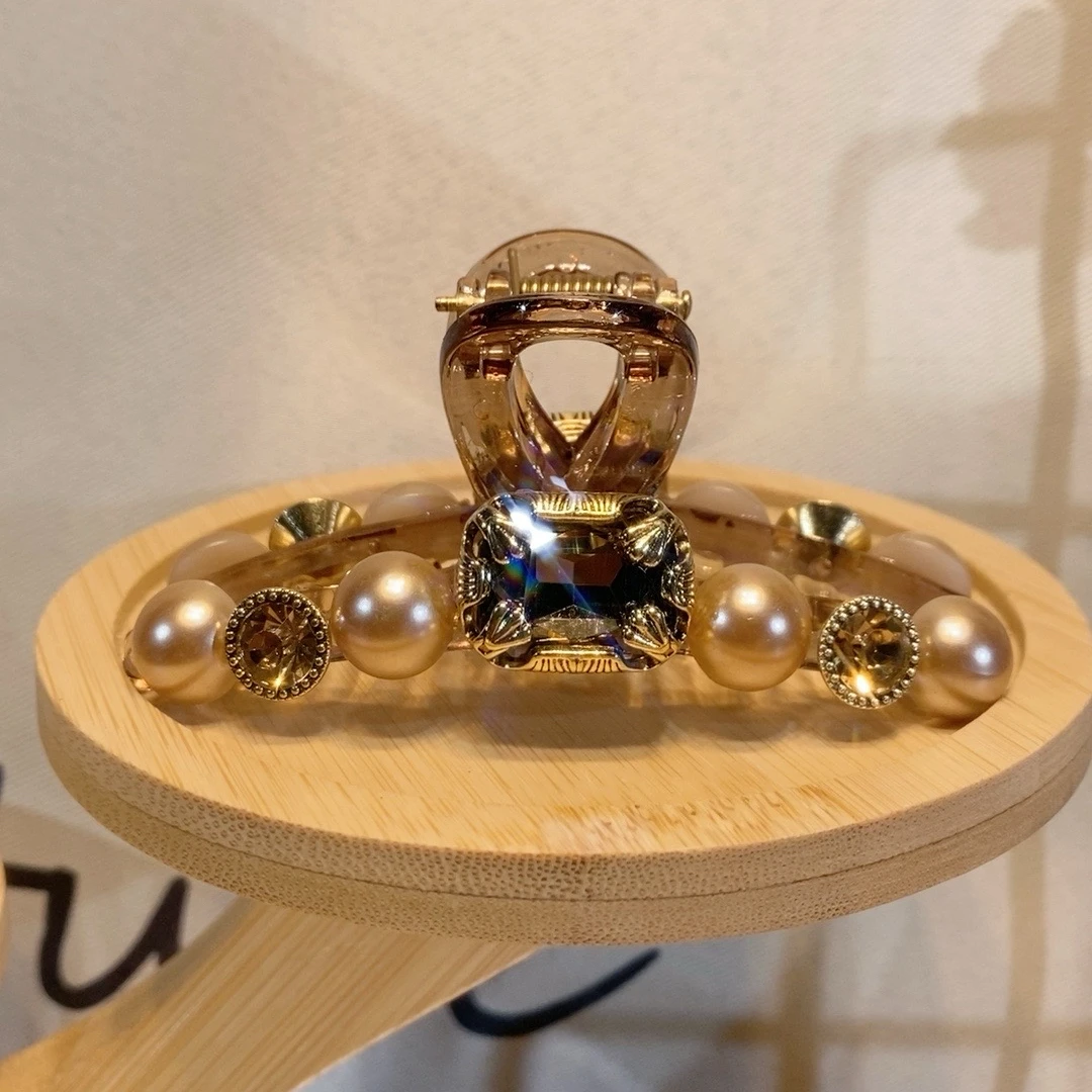 新款发饰2024韩版八公分气质轻奢时尚简约重工精致优雅抓夹