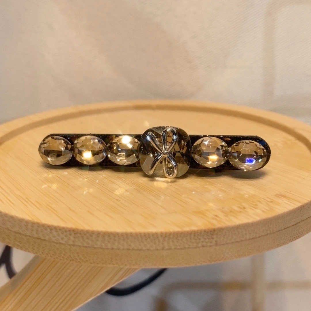 YF1107新款发饰韩版气质轻奢小香风发夹重工镶钻精美一字夹