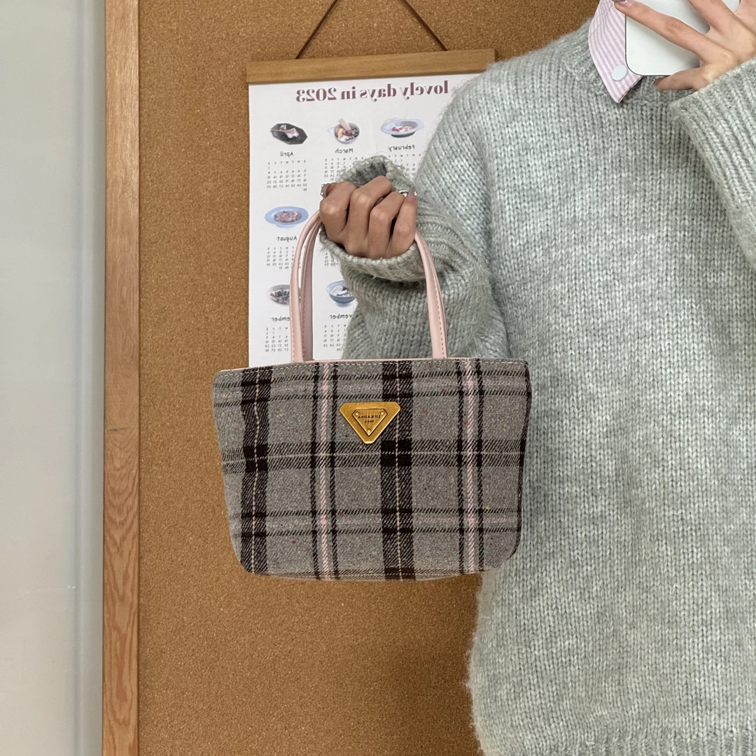 一张同学时尚百搭简约小巧通勤手提包C2891粉