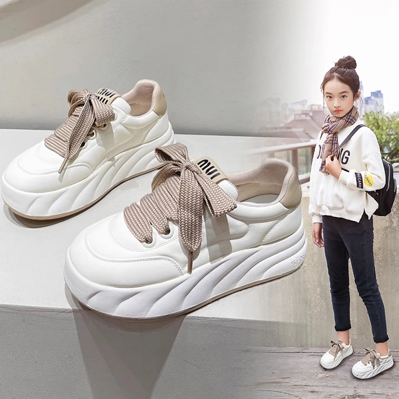 女童运动鞋2025春秋新款中大童网红百搭透气韩版小女孩外穿老爹鞋