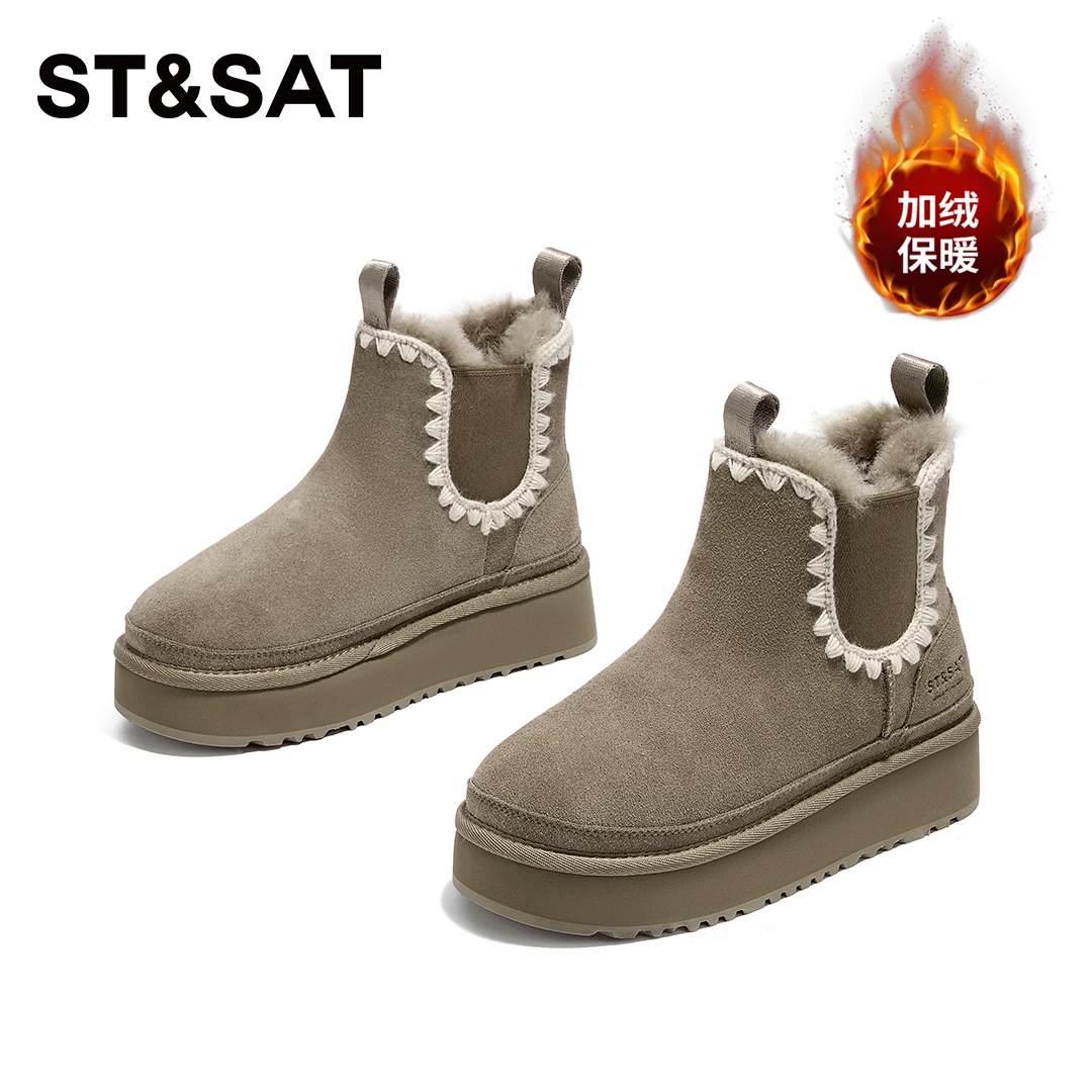【碧海寒潮】·星期六经典时尚百搭雪地靴2024年冬保暖SSC4118R46