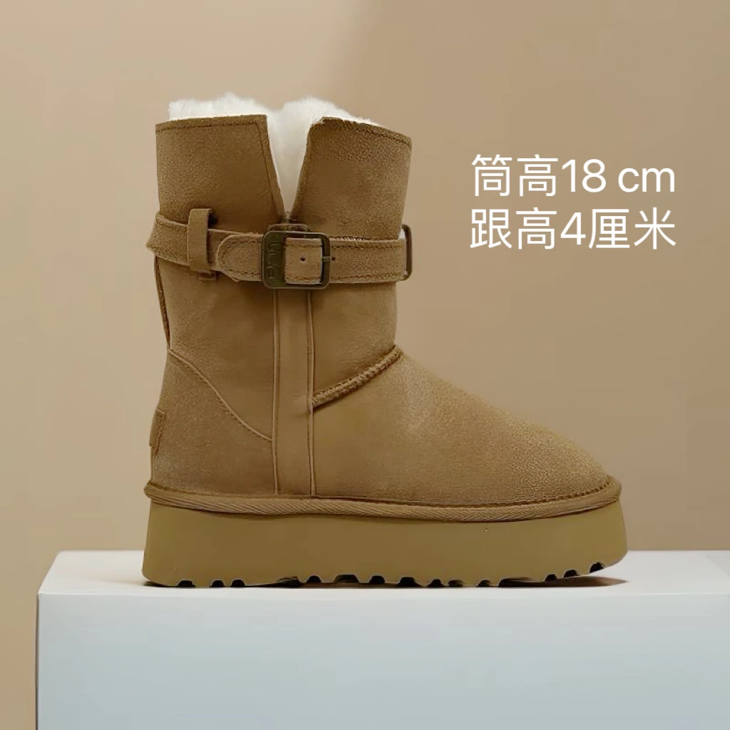 短筒靴子加绒秋冬冬季保暖雪地靴时尚雪地靴中筒加厚309