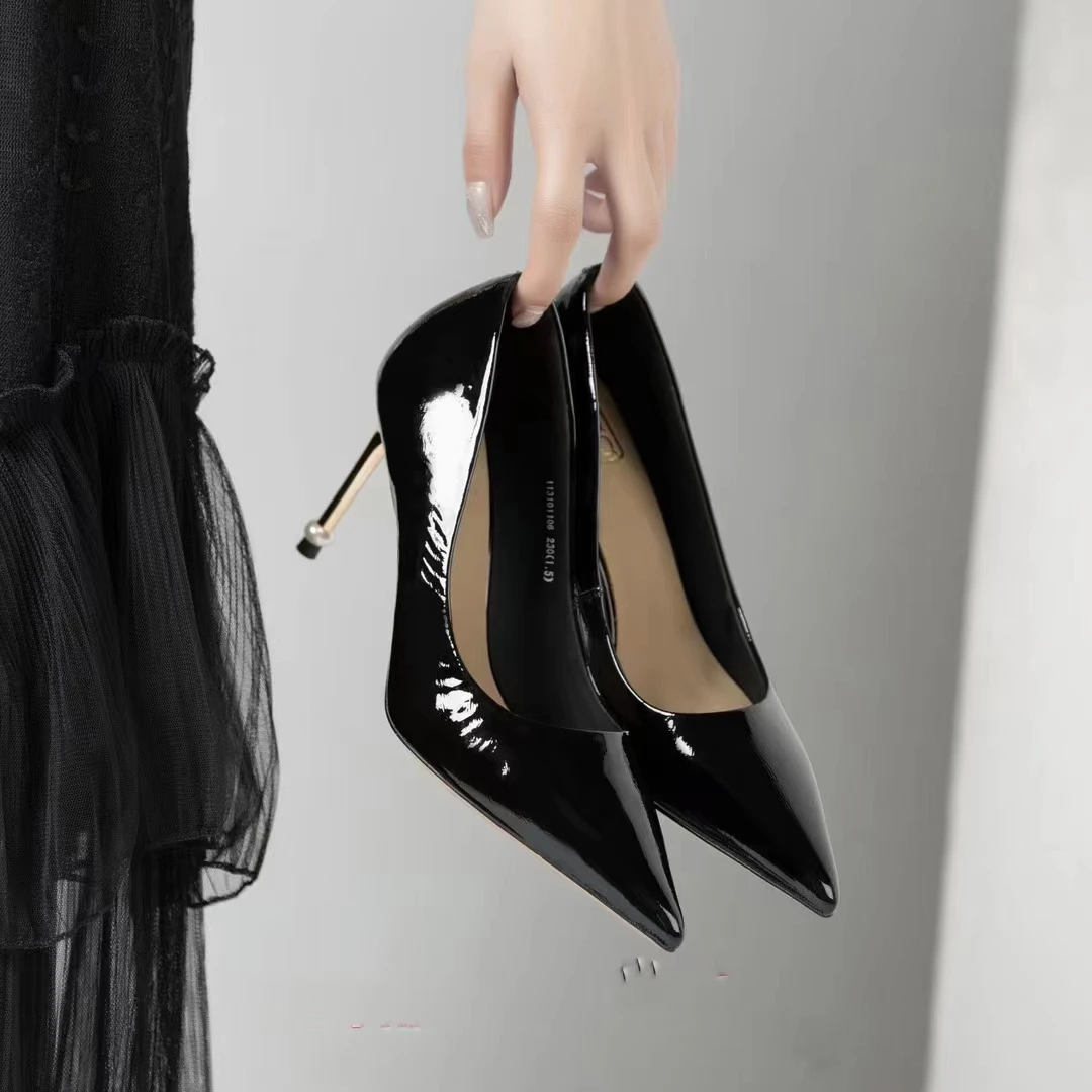 已开价， 2960801小牛皮七公分细跟尖头高跟鞋性感气质浅口百搭