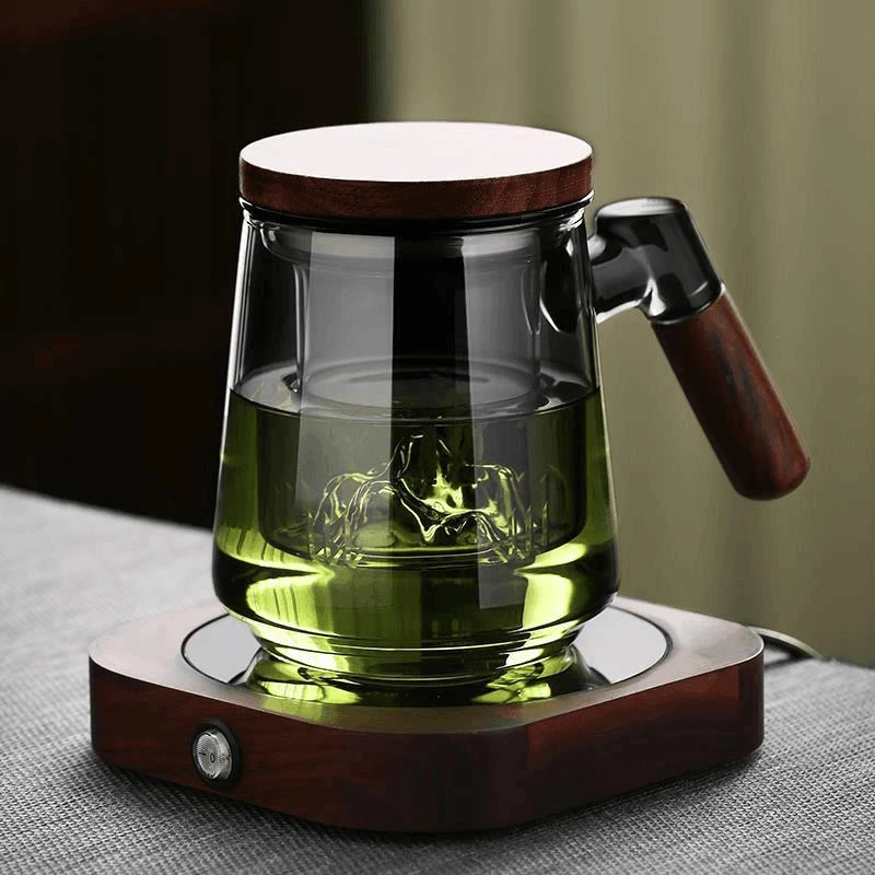 泡茶杯玻璃男士办公室茶道喝茶杯子个人专用日式茶水分离高档水杯