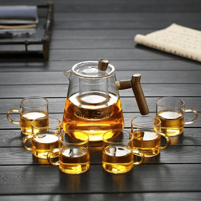 全玻璃泡茶壶家用急须茶水分离红茶专用功夫茶具耐高温手抓小单壶