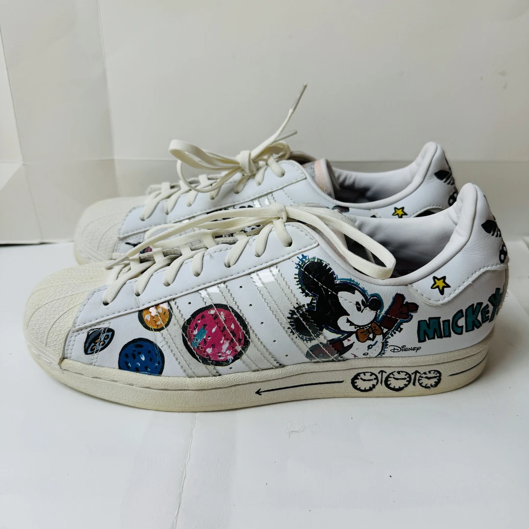 40码/adidas 迪士尼联名 低帮 白 板鞋