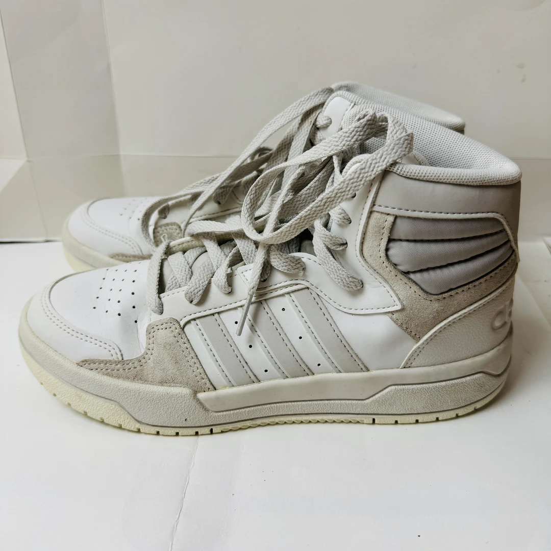 40码/adidas 中帮 白灰 板鞋