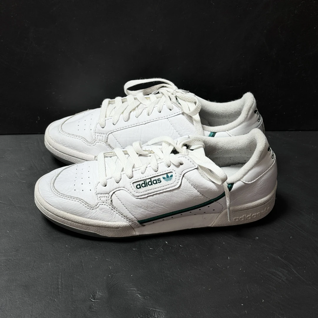 40码/adidas 低帮 白绿 板鞋