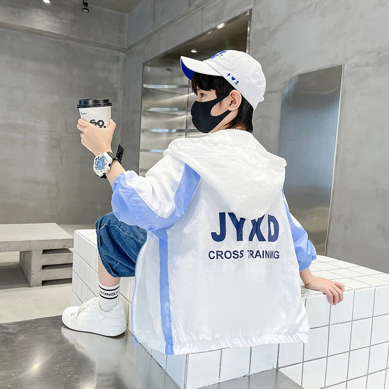 男童夏季防晒衣2025新款中大儿童夏装轻薄款透气防8-14岁夏天外套