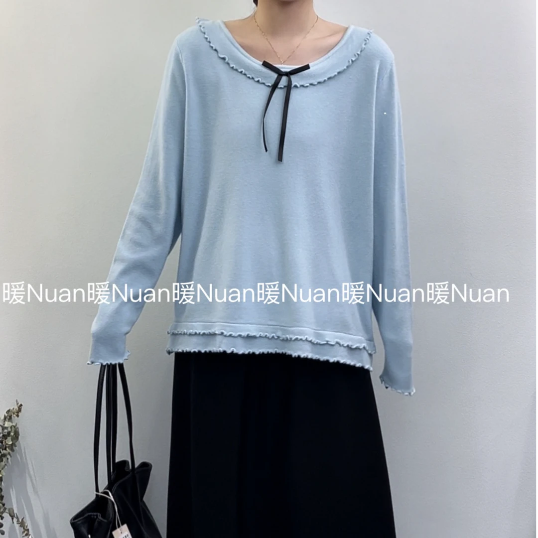 【菲菲家】Nuan暖气质百搭加厚不加绒针织打底衫68051