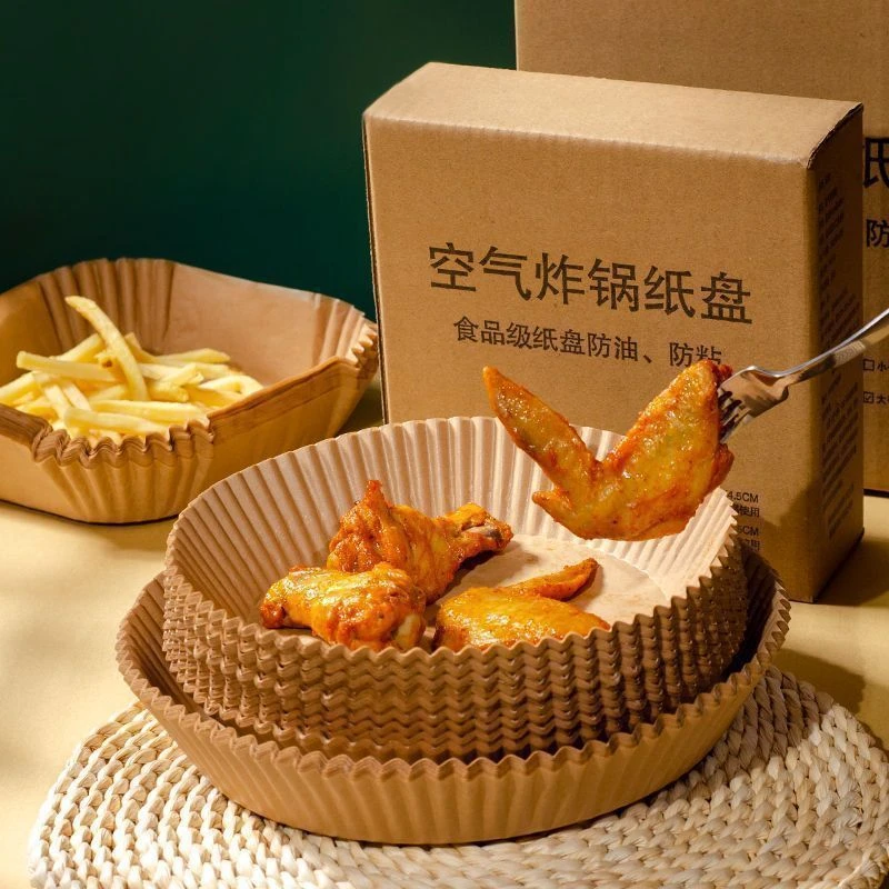 空气炸锅吸油纸盘烤箱专用纸硅油纸防油不粘食物垫纸一次性耐高温