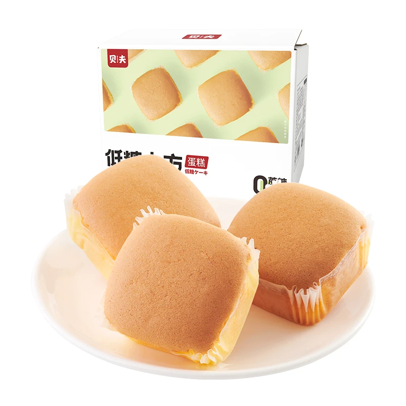 贝夫低糖小方蛋糕500g/箱口袋面包休闲食品无蔗糖健康轻代餐食品